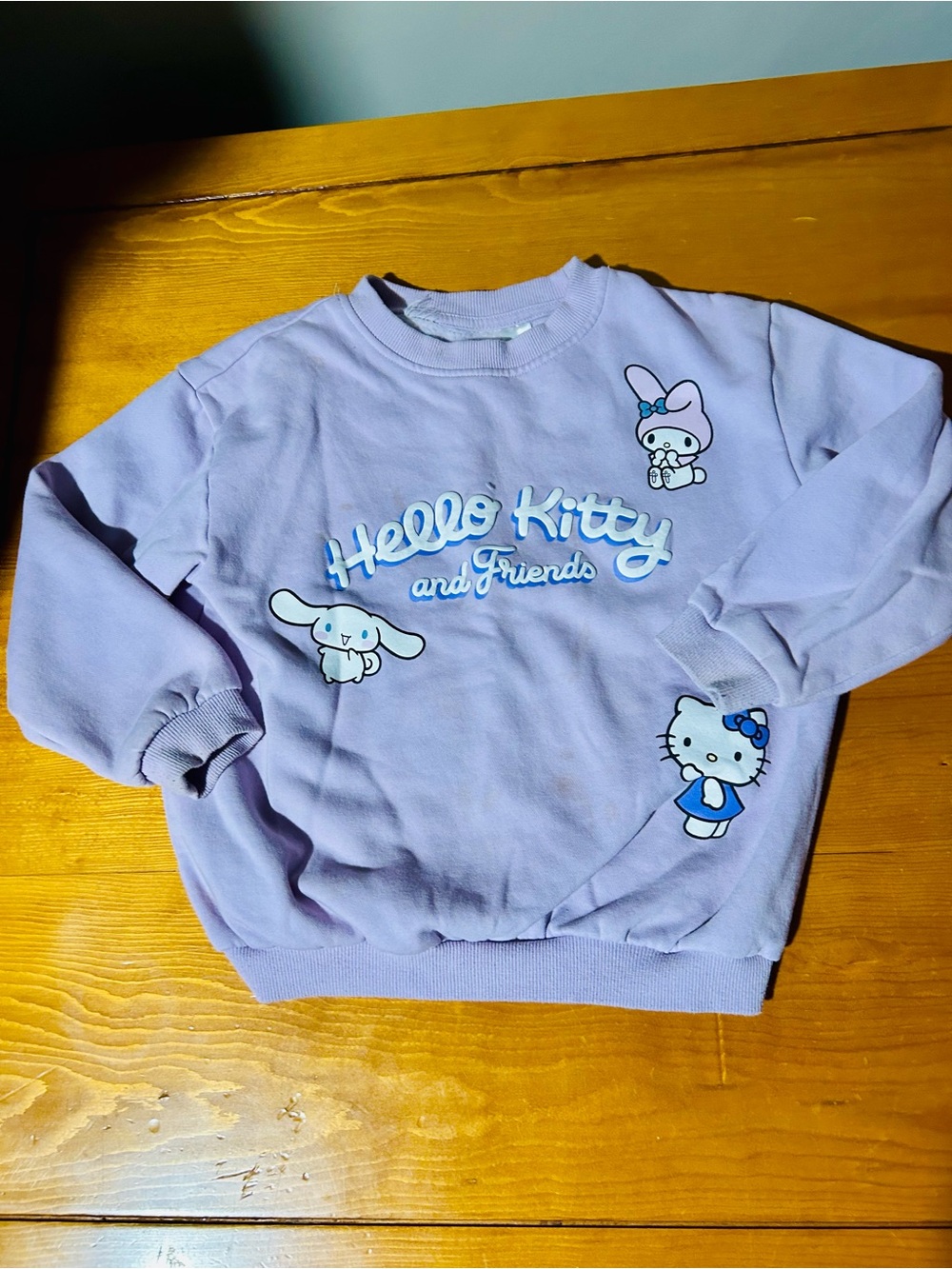 Hello Kitty Lavender Pullover Sweatshirt with Friends Graphics
